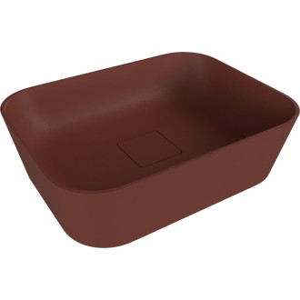 Umyvadlo na desku Polysan Banera 49,5x34,5 cm hnědá mat bez přepadu 14596.71