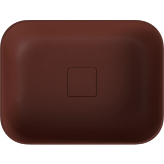 Umyvadlo na desku Polysan Banera 49,5x34,5 cm hnědá mat bez přepadu 14596.71