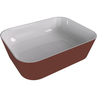 Umyvadlo na desku Polysan Banera 49,5x34,5 cm hnědá mat bez přepadu 14596.72