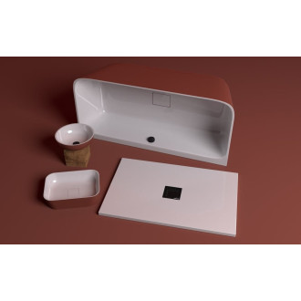 Umyvadlo na desku Polysan Banera 49,5x34,5 cm hnědá mat bez přepadu 14596.72