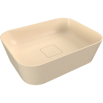 Umyvadlo na desku Polysan Banera 49,5x34,5 cm béžová mat bez přepadu 14596.81