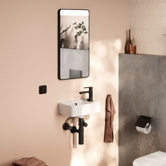 Led zrcadlo Hansgrohe Xarita Lite Q 36x70 cm černá matná 54955670
