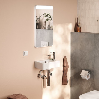 Led zrcadlo Hansgrohe Xarita Lite Q 36x70 cm bílá matná 54955700
