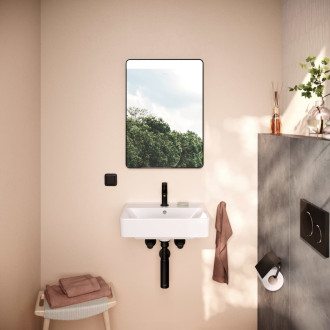 Led zrcadlo Hansgrohe Xarita Lite Q 50x70 cm černá matná 54956670
