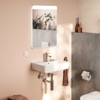 Led zrcadlo Hansgrohe Xarita Lite Q 50x70 cm bílá matná 54956700