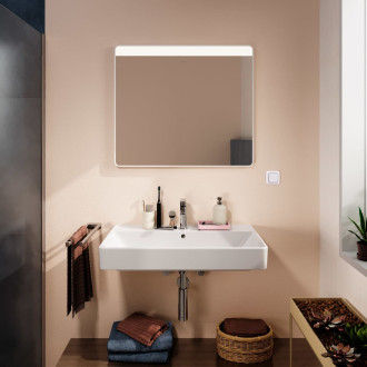 Led zrcadlo Hansgrohe Xarita Lite Q 80x70 cm bílá matná 54958700