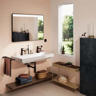 Led zrcadlo Hansgrohe Xarita Lite Q 100x70 cm černá matná 54959670