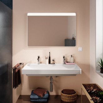 Led zrcadlo Hansgrohe Xarita Lite Q 100x70 cm bílá matná 54959700