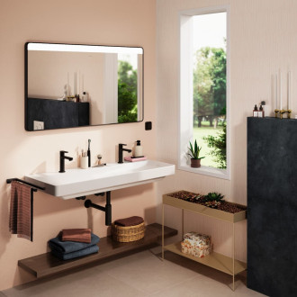 Led zrcadlo Hansgrohe Xarita Lite Q 120x70 cm černá matná 54960670