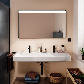 Led zrcadlo Hansgrohe Xarita Lite Q 120x70 cm černá matná 54960670