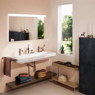 Led zrcadlo Hansgrohe Xarita Lite Q 120x70 cm bílá matná 54960700