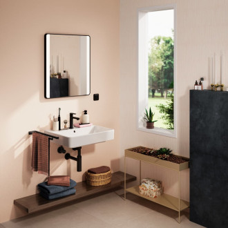 Led zrcadlo Hansgrohe Xarita Lite Q 60x70 cm černá matná 54962670