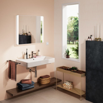 Led zrcadlo Hansgrohe Xarita Lite Q 80x70 cm bílá matná 54963700