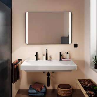 Led zrcadlo Hansgrohe Xarita Lite Q 100x70 cm černá matná 54964670