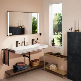 Led zrcadlo Hansgrohe Xarita Lite Q 120x70 cm černá matná 54965670