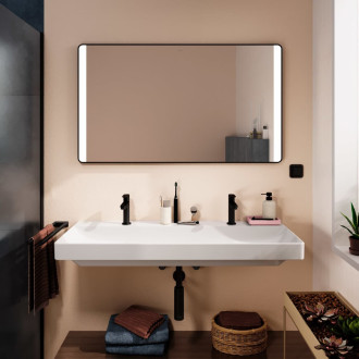 Led zrcadlo Hansgrohe Xarita Lite Q 120x70 cm černá matná 54965670