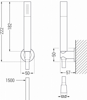 Vanová souprava Mexen Zero R70, zlatá - 71113R70-50
