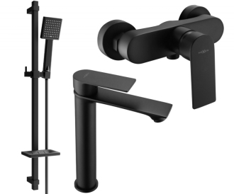 Mexen Royo DQ45 sprchový set, černý - 72214DQ45-70