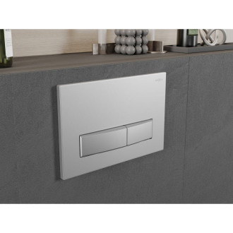 Splachovací tlačítko Mexen Fenix 09, matný chrom - 600902