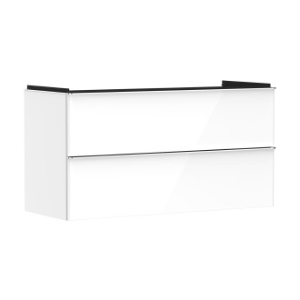 Skříňka pod umyvadlo bez umyvadla Hansgrohe Xelu Q 118x62,5x47,5 cm bílá lesklá 54035000