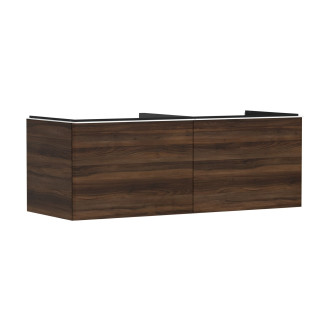Skříňka pod umyvadlo pod desku Hansgrohe Xelu Q 136x49,5x55 cm tmavý ořech 54069700