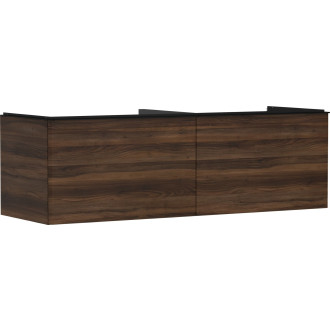 Skříňka pod umyvadlo pod desku Hansgrohe Xelu Q 156x49,5x55 cm tmavý ořech 54073670