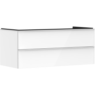 Skříňka pod umyvadlo pod desku Hansgrohe Xelu Q 118x49,5x55 cm bílá lesklá 54082700