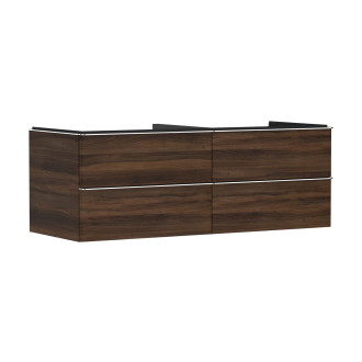 Skříňka pod umyvadlo pod desku Hansgrohe Xelu Q 136x49,5x55 cm tmavý ořech 54089000