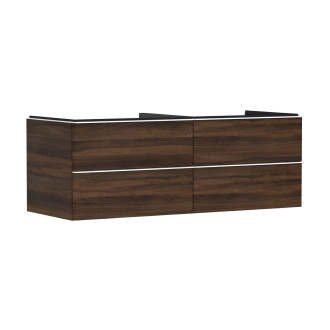 Skříňka pod umyvadlo pod desku Hansgrohe Xelu Q 136x49,5x55 cm tmavý ořech 54089700
