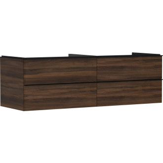 Skříňka pod umyvadlo pod desku Hansgrohe Xelu Q 156x49,5x55 cm tmavý ořech 54093670