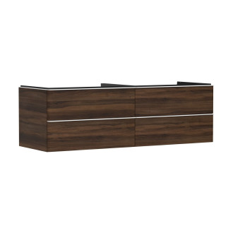 Skříňka pod umyvadlo pod desku Hansgrohe Xelu Q 156x49,5x55 cm tmavý ořech 54093700