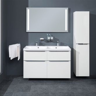 Mailo, koupelnová skříňka vysoká, 350x1700x385 mm, závěsná, levé - pravé, bílá  CN514LP