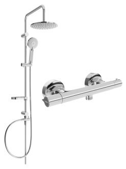 Mexen Carl sprchový set s termostatickou sprchovou baterií Slim, chrom 77105240-00