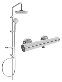 Mexen Carl sprchový set s termostatickou sprchovou baterií Kai, chrom 77100240-00