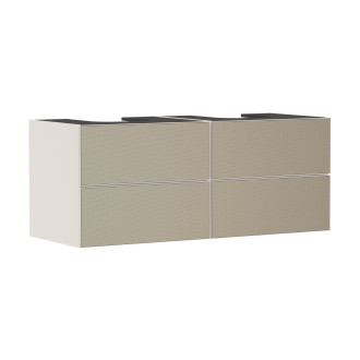 Skříňka pod umyvadlo pod desku Hansgrohe Xevolos E 137x55,5x55 cm písková matná béžová mat 54197390