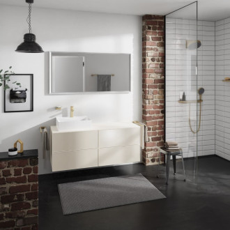 Deska pod umyvadlo Hansgrohe Xevolos E 137x1x55 cm písková matná béžová mat 54205780