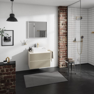 Deska pod umyvadlo Hansgrohe Xevolos E 78x1x55 cm písková matná béžová mat 54208780