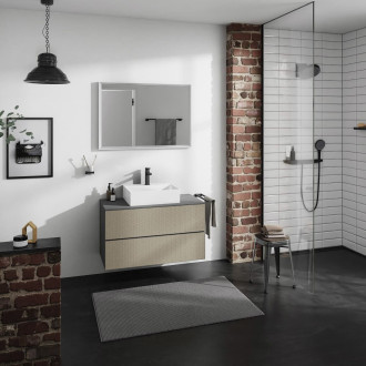 Deska pod umyvadlo Hansgrohe Xevolos E 98x1x55 cm matná břidlicově šedá mat 54209760