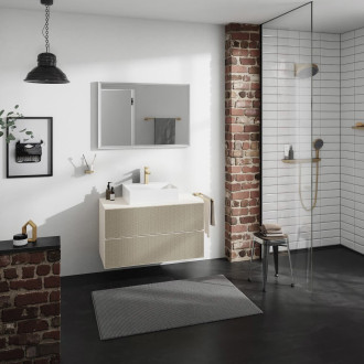 Deska pod umyvadlo Hansgrohe Xevolos E 98x1x55 cm písková matná béžová mat 54209780