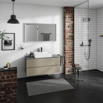 Deska pod umyvadlo Hansgrohe Xevolos E 118x1x55 cm matná břidlicově šedá mat 54210760