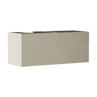 Skříňka pod umyvadlo pod desku Hansgrohe Xevolos E 137x55,5x55 cm písková matná béžová mat 54237390