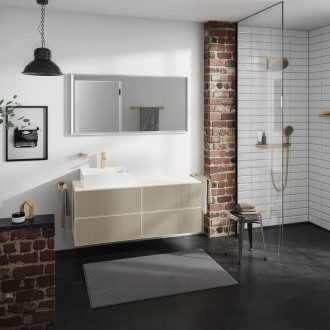 Skříňka pod umyvadlo pod desku Hansgrohe Xevolos E 137x55,5x55 cm písková matná béžová mat 54237390