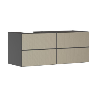 Skříňka pod umyvadlo pod desku Hansgrohe Xevolos E 137x55,5x55 cm břidlicová matná šedá mat 54238390
