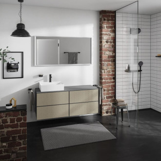 Skříňka pod umyvadlo pod desku Hansgrohe Xevolos E 137x55,5x55 cm břidlicová matná šedá mat 54238390