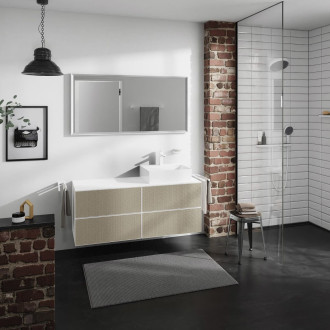 Skříňka pod umyvadlo pod desku Hansgrohe Xevolos E 137x55,5x55 cm bílá matná 54239390