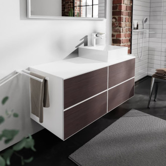 Skříňka pod umyvadlo pod desku Hansgrohe Xevolos E 137x55,5x55 cm bílá matná 54239730