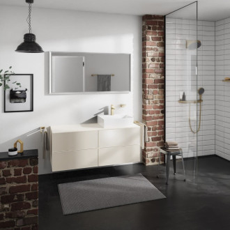 Skříňka pod umyvadlo pod desku Hansgrohe Xevolos E 137x55,5x55 cm písková matná béžová mat 54240790