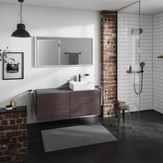 Skříňka pod umyvadlo pod desku Hansgrohe Xevolos E 137x55,5x55 cm břidlicová matná šedá mat 54241730