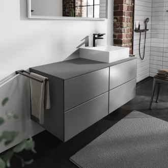 Skříňka pod umyvadlo pod desku Hansgrohe Xevolos E 137x55,5x55 cm břidlicová matná šedá mat 54241770