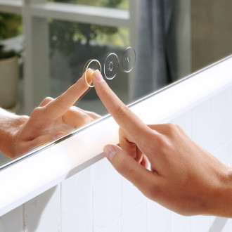 Led zrcadlo s dotykovým senzorem Hansgrohe Xarita S 90x90 cm bílá matná 54981700